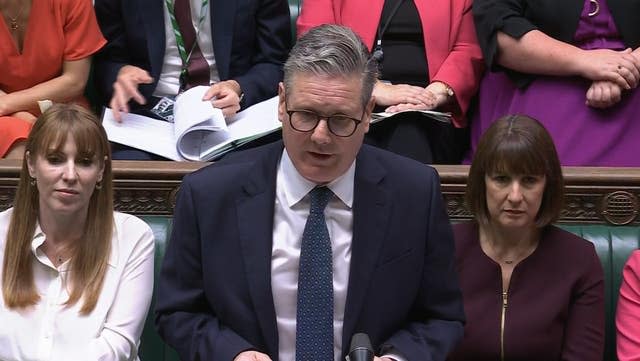 Prime Minister Sir Keir Starmer speaks during Prime Minister’s Questions