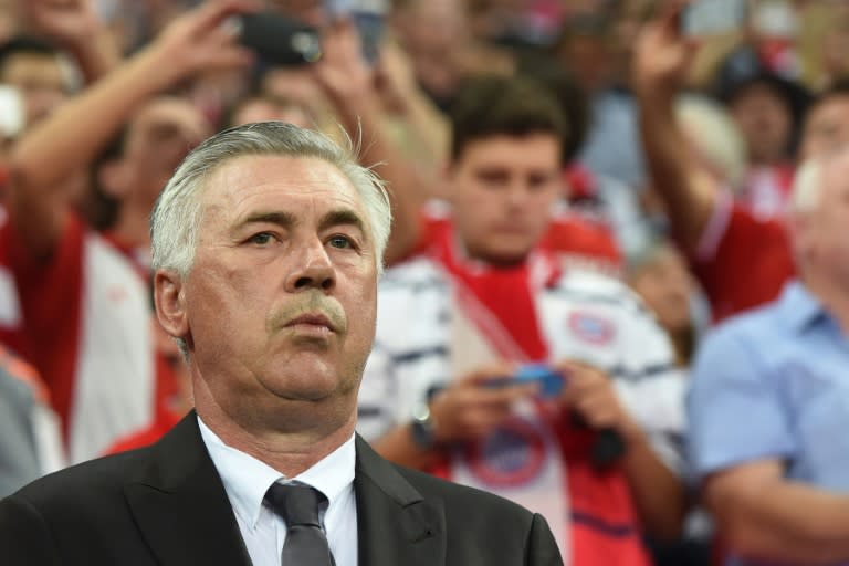 Ancelotti (pictured) said he made few changes to Guardiola's set up as Robert Lewandowski netted a hat-trick and Bayern enjoyed 70 percent possession at Munich's Allianz Arena