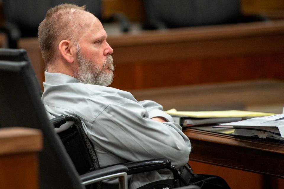 Johnny Max Mount sits in the courtroom during his trial for the 2015 murder of Julie Brightwell in Harrison County Court in Biloxi on Tuesday, June 13, 2023.