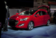 In addition to the popular sedan, Hyundai is adding coupe and hatchback variants of the Hyundai Elantra for 2013. The 2013 Elantra GT is the lightest C-segment five-door hatchback stateside, tipping the scales at 2,784 lbs—175 pounds lighter than the Ford Focus and 222 lbs pounds lighter than the Volkswagen Golf. The weight savings come at no expense of practicality, either; it touts the best passenger and cargo volume in its class.