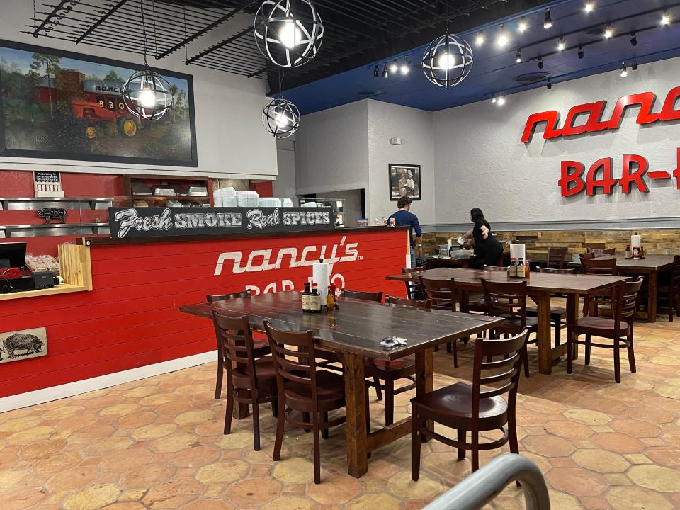 The new Nancy's Bar-B-Q location will feature a menu identical to the one in Lakewood Ranch, a full-liquor bar, and seating for about 205 people.