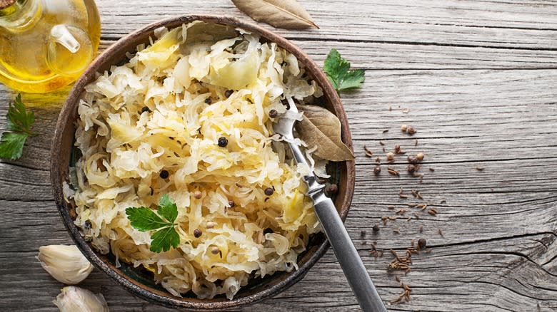 Bowl of sauerkraut