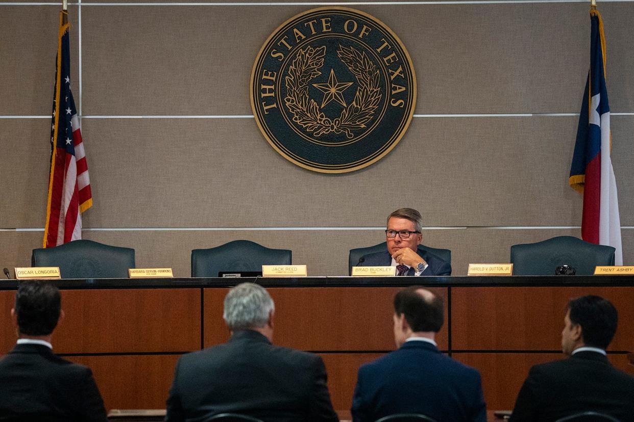 State Rep. Brad Buckley, R-Killeen, chair of the Select Committee on Educational Opportunity and Enrichment, listens to testimony last month. The committee has released a report on education priorities for the upcoming special session.