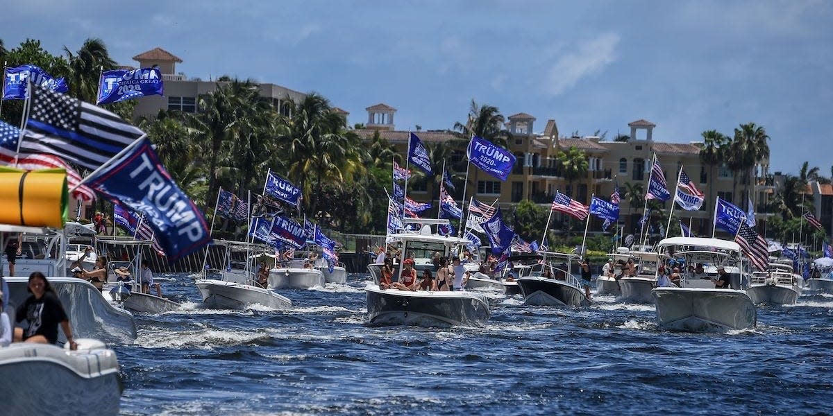 Trump boat parade trumptilla florida