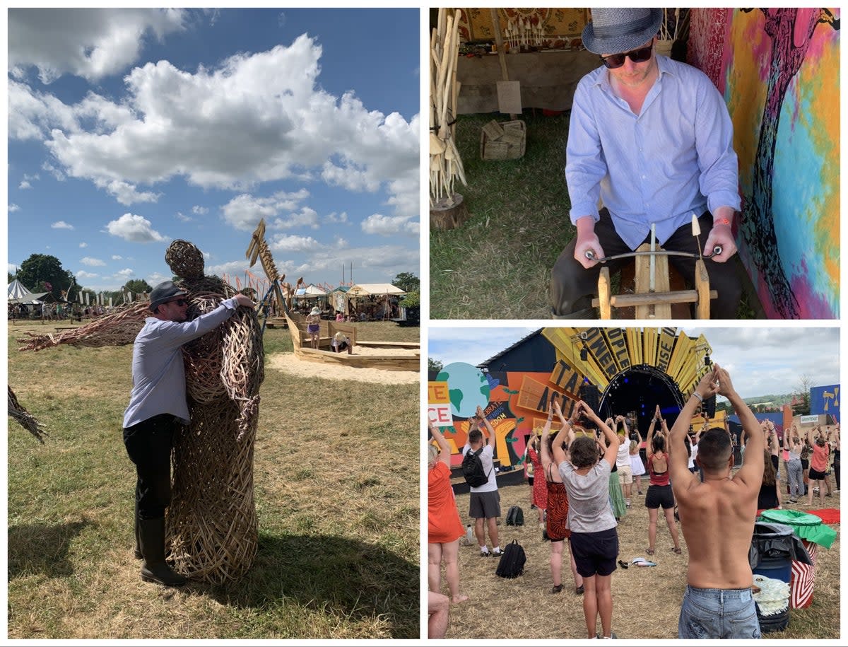 Here for healing: Mark Beaumont at the Healing Field at Glastonbury 2023 (Mark Beaumont/The Independent)