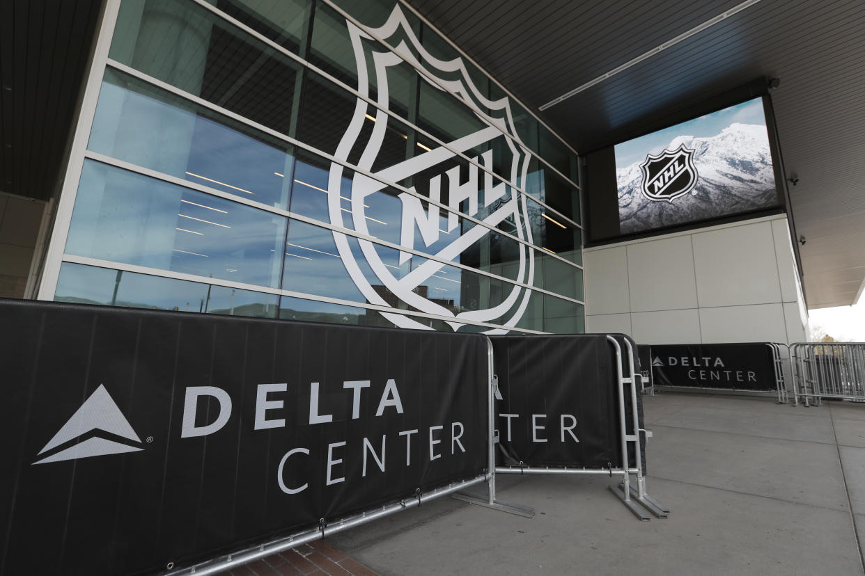 The new NHL team in Utah will begin play at Delta Center for the 2024-25 season. (Photo by Chris Gardner/Getty Images)