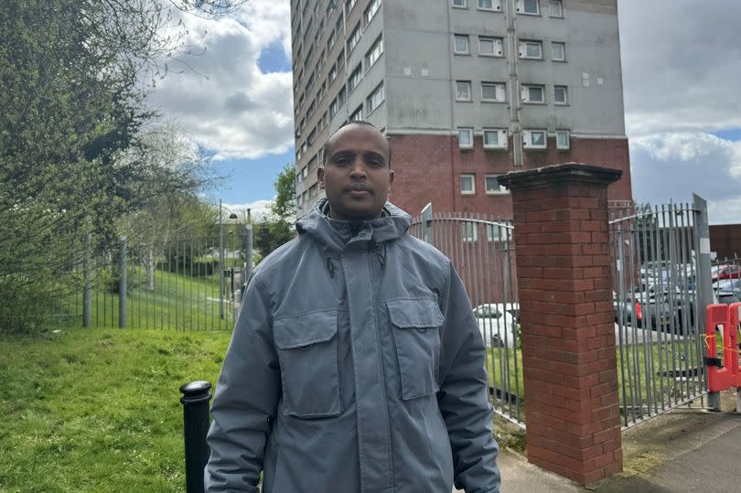 Mohammed Ibrahim, 36, heard screams from his 11th floor apartment after the fatal accident on Sunday evening