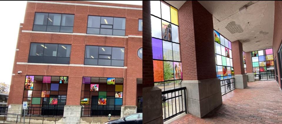 A design by Dan Gottsegen of Woodstock is one of four finalists for a mural at the John J. Zampieri State Office Building in downtown Burlington.
