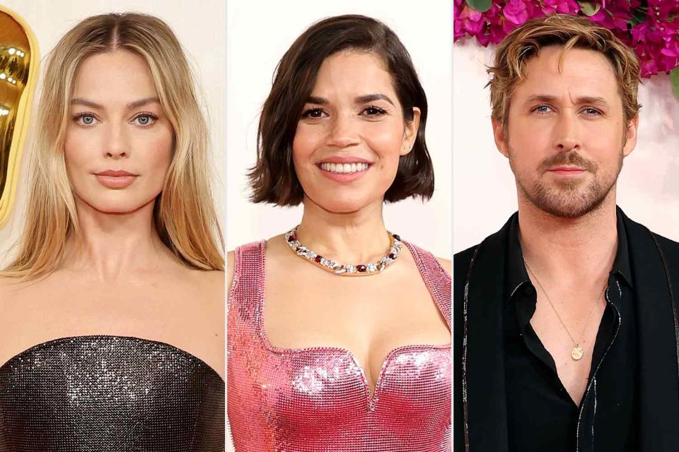 <p>Mike Coppola/Getty; Arturo Holmes/Getty; Mike Coppola/Getty</p> Margot Robbie, America Ferrera and Ryan Gosling 