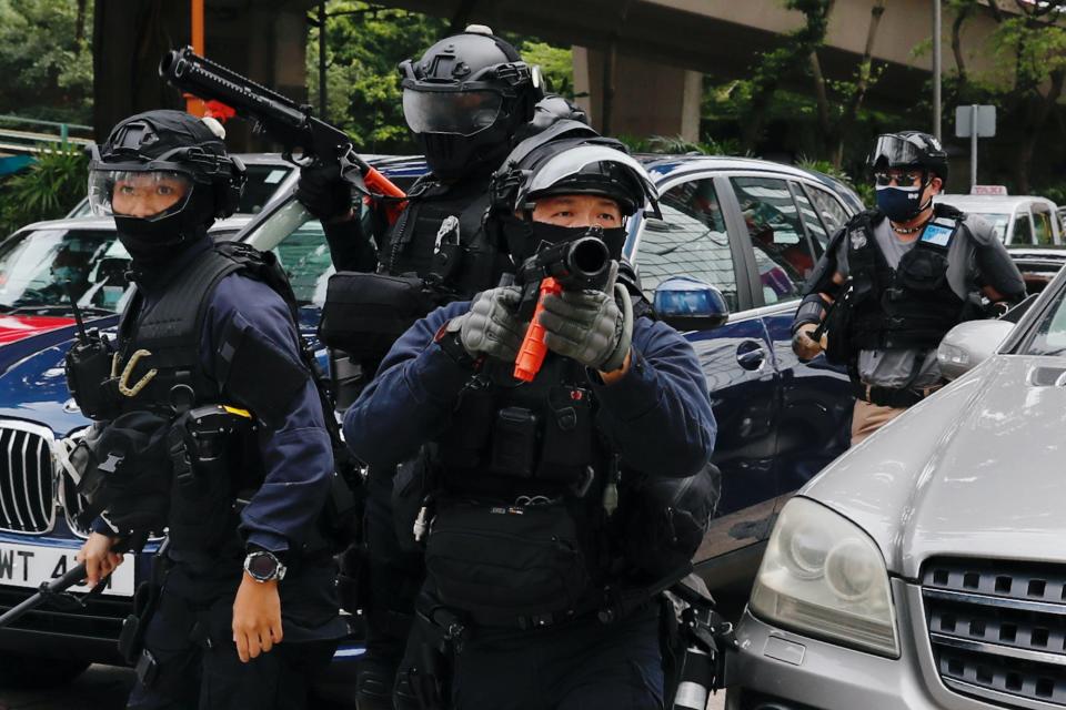 riot police pepper spray.JPG