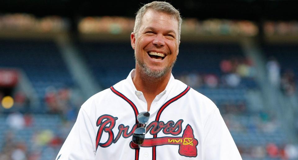 Chipper Jones headlines the 2018 Hall of Fame ballot. (AP)