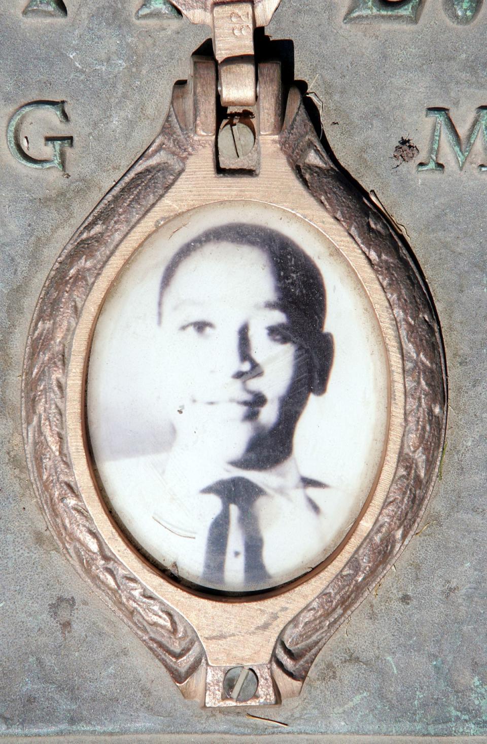 Emmett Till, pictured on his grave (Getty)