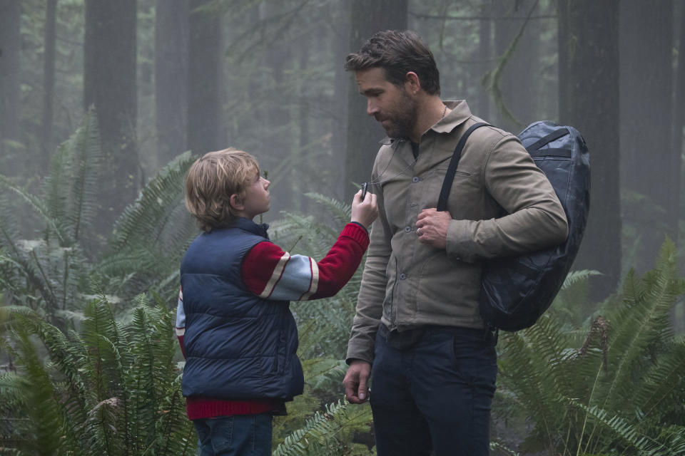 Adam (Ryan Reynolds) with some sage advice for Young Adam (Walker Scobell). Picture: Netflix