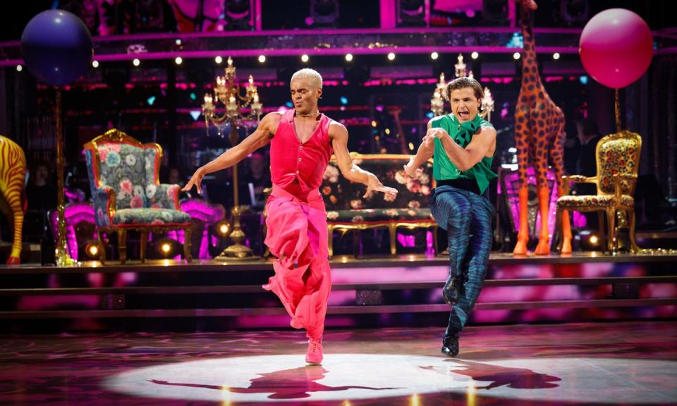 Layton Williams and Nikita Kuzmin dancing on the 2023 series (BBC/Guy Levy)