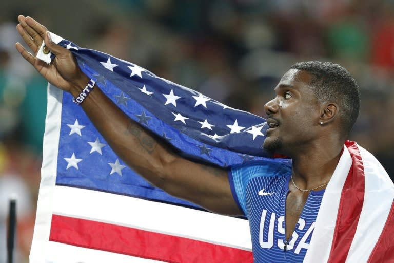 USA's Justin Gatlin, pictured at the Rio 2016 Olympic Games on August 14, 2016, says racing against Usain Bolt in the Jamaican's final meet would be something "special"