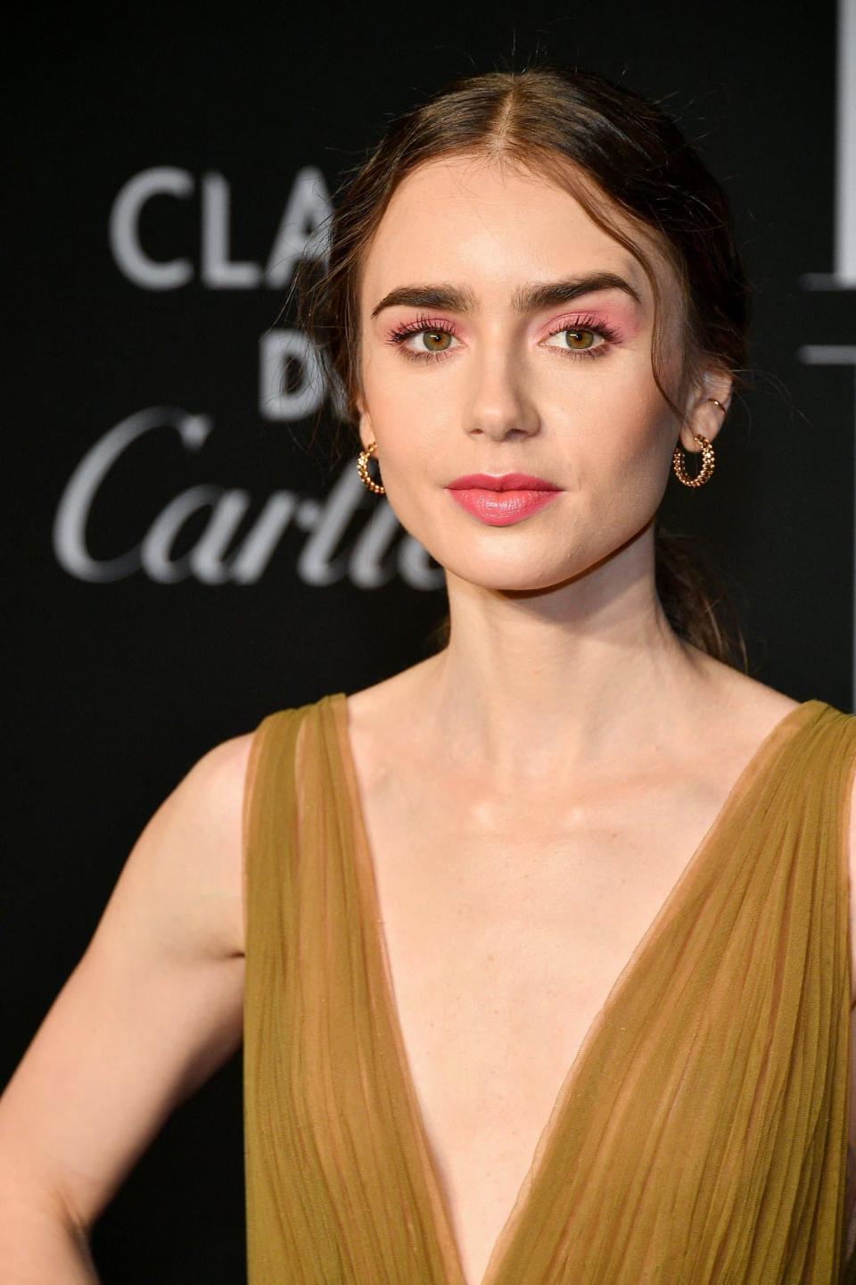 L'actrice américaine Lily Collins en 2019 - Dia Dipasupil - Getty Images North America- AFP