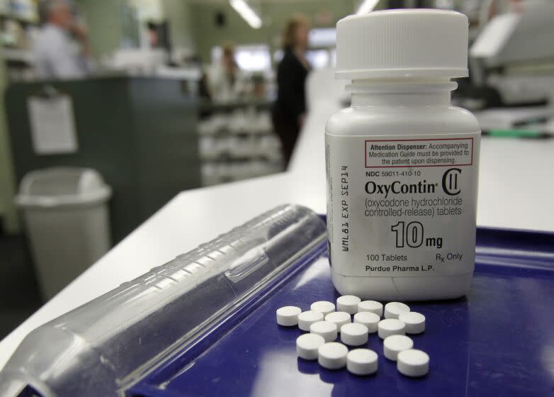 OxyContin pills are arranged for a photo at a pharmacy in Montpelier, Vt. on Tuesday, Feb. 19, 2013. Drug overdose deaths rose for the 11th straight year, federal data show, and most of them were accidents involving addictive painkillers despite growing attention to risks from these medicines. As in previous recent years, opioid drugs — which include OxyContin and Vicodin — were the biggest problem, contributing to 3 out of 4 medication overdose deaths. (AP Photo/Toby Talbot)