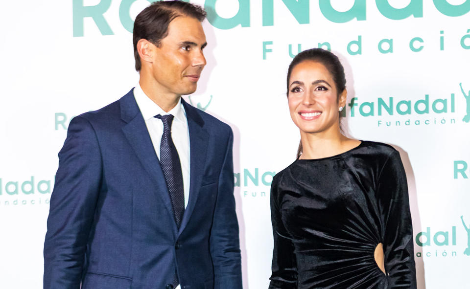 Rafa Nadal with wife Xisca in Madrid in 2021. (Photo by David Benito/Getty Images)