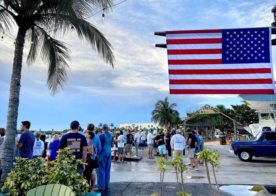 Dozens of people attended the Fox & Friends program in Tequesta om Friday.