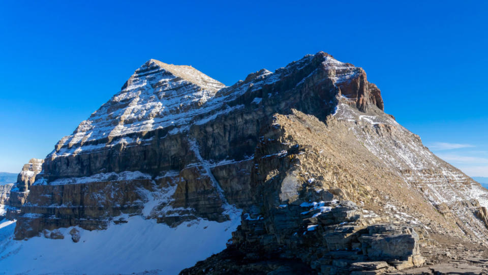 Mount Timpanogos<p><a href="https://www.shutterstock.com/image-photo/pano-summit-mount-timpanogos-utah-remnants-2009196968" rel="nofollow noopener" target="_blank" data-ylk="slk:Shutterstock/Jason Finn;elm:context_link;itc:0;sec:content-canvas" class="link ">Shutterstock/Jason Finn</a></p>