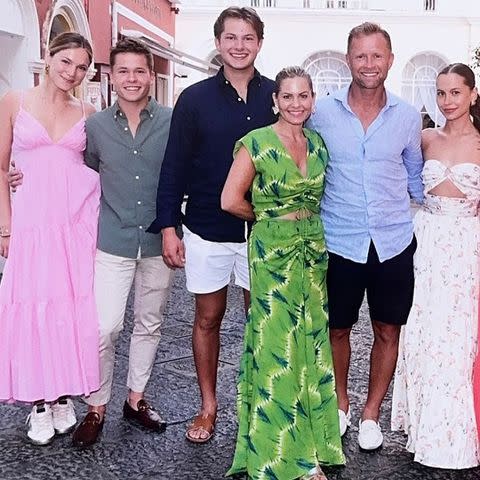 <p>Candace Cameron/Instagram</p> Candace Cameron Bure, Valeri Bure, daughter Natasha, son Lev, his wife Elliott, and son Maksim.