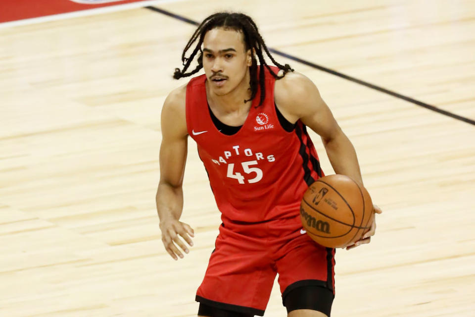 Rexdale's own Dalano Banton is the first and only player from Toronto ever drafted by the Raptors. (Getty)