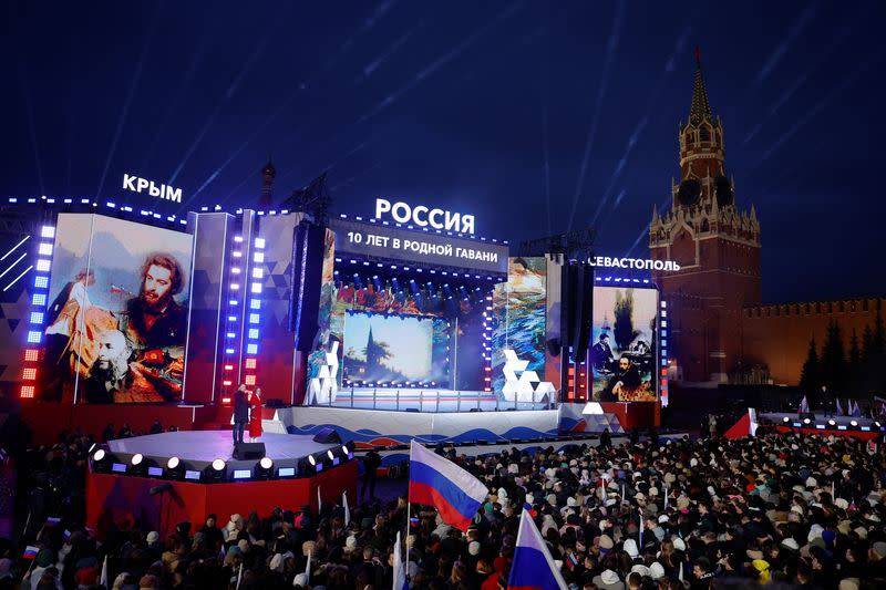 Rally in Red Square on 10th anniversary of Russia's annexation of Crimea