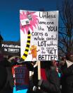 Toronto District School Board teacher Sarah Zubair has been documenting some of the more creative signs at Toronto-area strikes by teachers on her Instagram account, @sarahzubair.co. (Sarah Zubair)