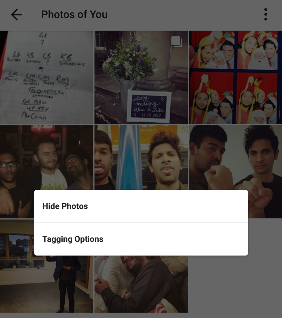Hide photos you’re tagged in: 