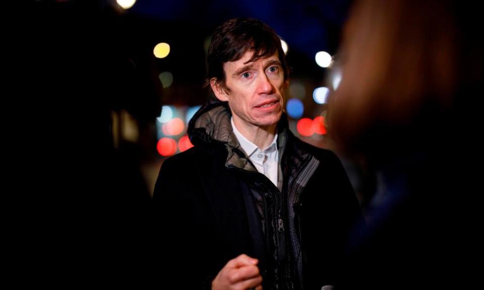 Rory Stewart speaking to someone in the street