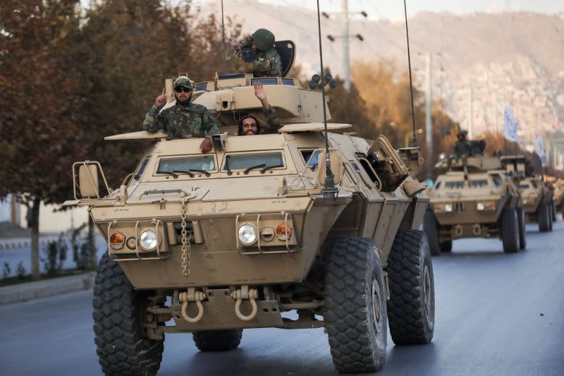 A general view of Taliban military parade in Kabul