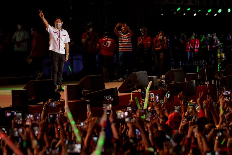 FILE PHOTO: Final campaign rally for Ferdinand "Bongbong" Marcos Jr., the son and namesake of the late Philippine dictator