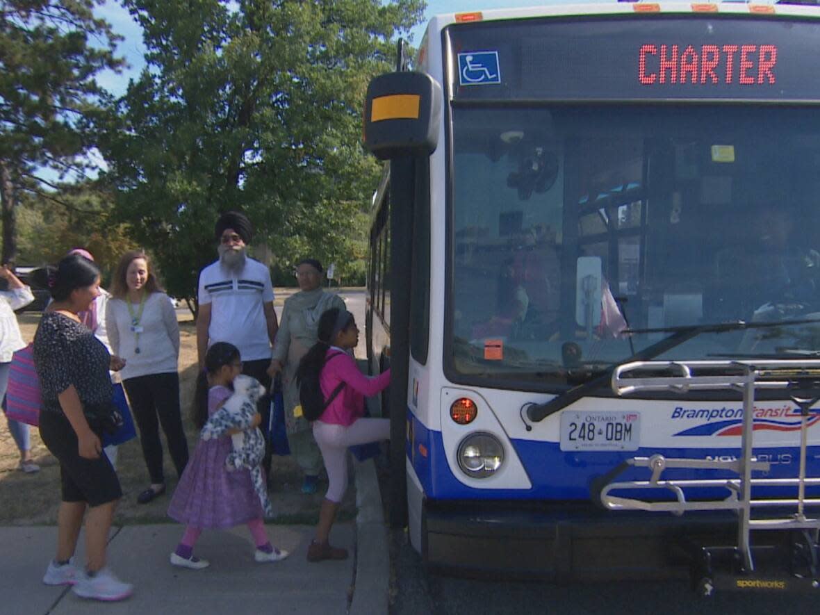 Brampton's newcomer bus tour welcomes people who have recently moved to the city and want to learn more about it. (CBC - image credit)