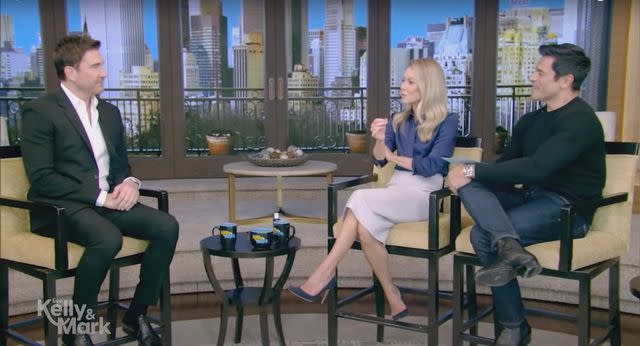 <p>Live Kelly and Mark/Youtube</p> Dylan McDermott on LIVE