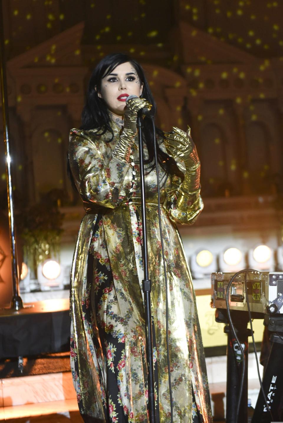 Kat Von D at her former beauty brand's 10th anniversary party.