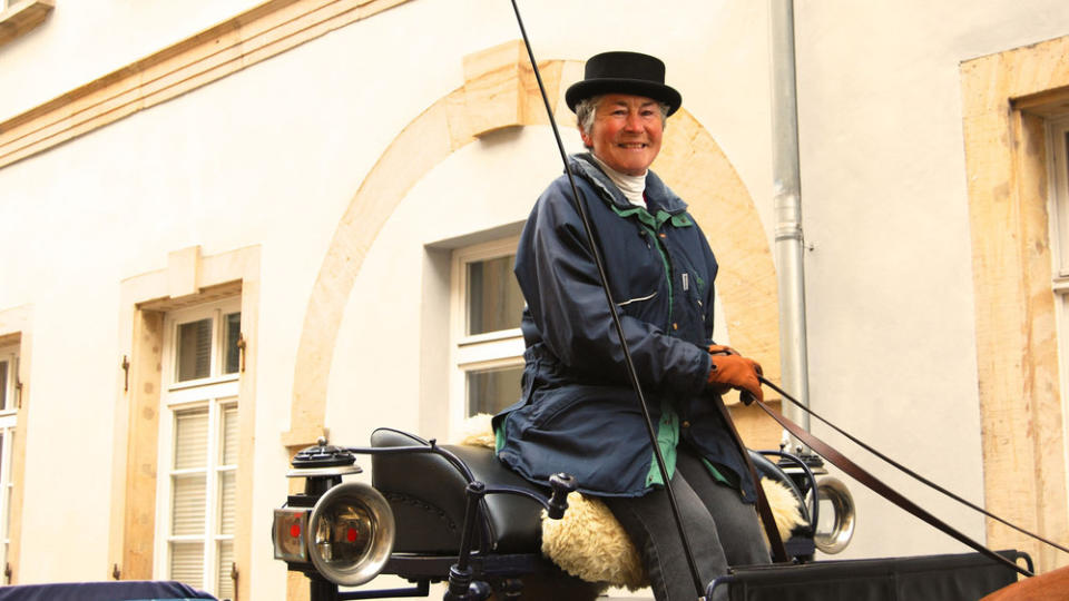 Hoch auf dem Landauer-Wagen: Ulli Schultz