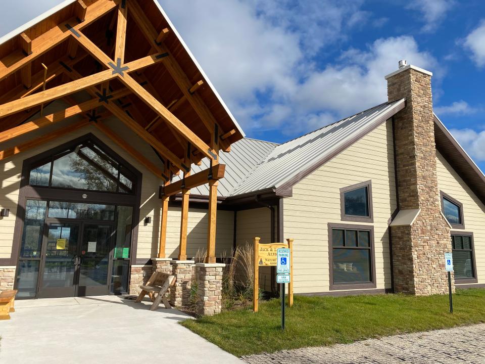An expansion of the Nature Center for the Woodland Dunes Nature Preserve was recently completed.