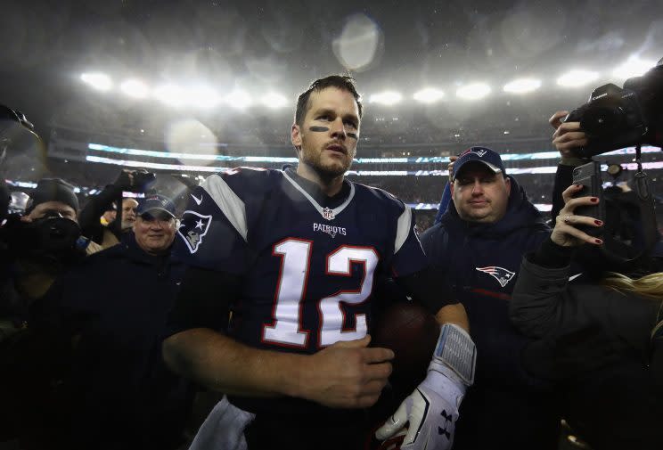 Tom Brady steht mit seinen New England Patriots erneut im NFL-Endspiel (Bild: Getty Images)