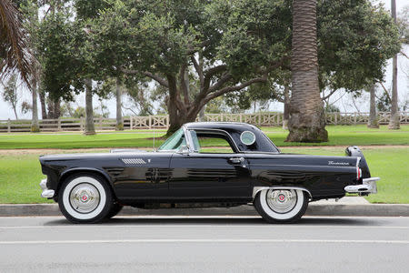 Marilyn Monroe's 1956 Ford Thunderbird convertible is seen in this Julien's Auctions image released from Los Angeles, California, U.S., September 25, 2018. Courtesy Julien's Auctions/Handout via REUTERS