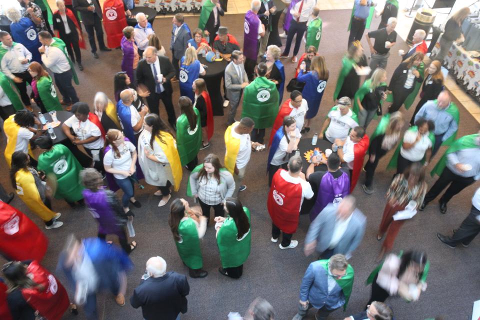 A scene from the United Way of Lee, Hendry and Glades 2023-24 Campaign Kickoff at the Barbara B. Mann Performing Arts Hall in Fort Myers on Wednesday, Nov. 8, 2023.