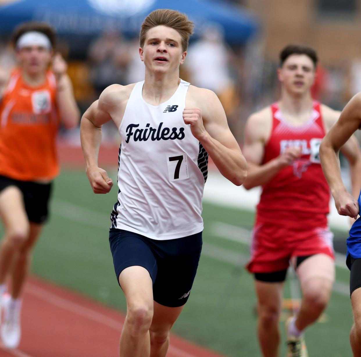 A district meet record of 1:54.94 pushed Fairless' Brody Pumneo to No. 1 in the county in the 800-meter run.