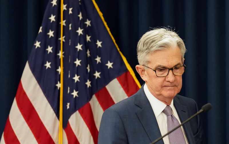 FILE PHOTO: U.S. Federal Reserve Chairman Jerome Powell speaks in Washington