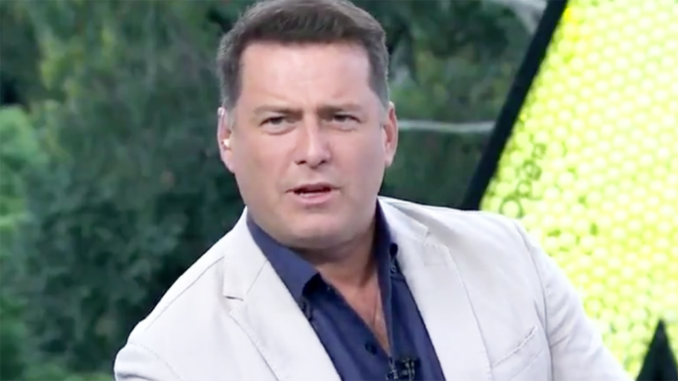 Karl Stefanovic, pictured here slamming the 'disgusting' act at the Australian Open.
