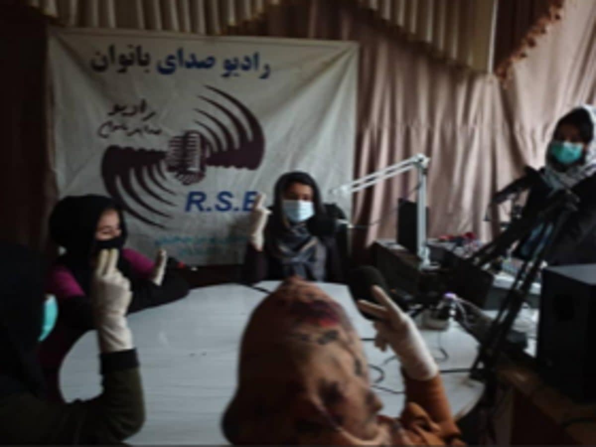 Afghan women-run radio Sadai Banowan was shut by the Taliban over allegations of playing music during the holy month of Ramadan  (Supplied)