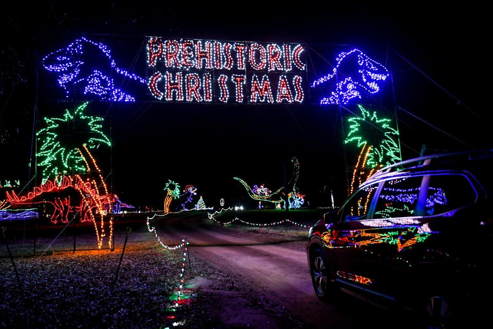 Hollywild Animal Preserve's Magic of Lights drive-through holiday light display on Wednesday, Dec. 7, 2023 in Wellford, SC. Hollywild's event will be open to the public through December 31.