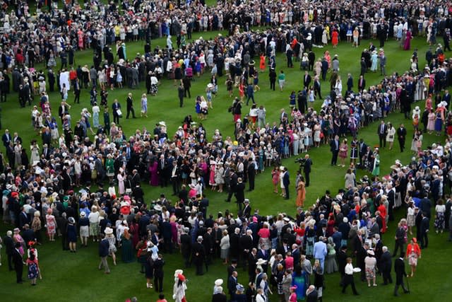 Guests at the royal garden party