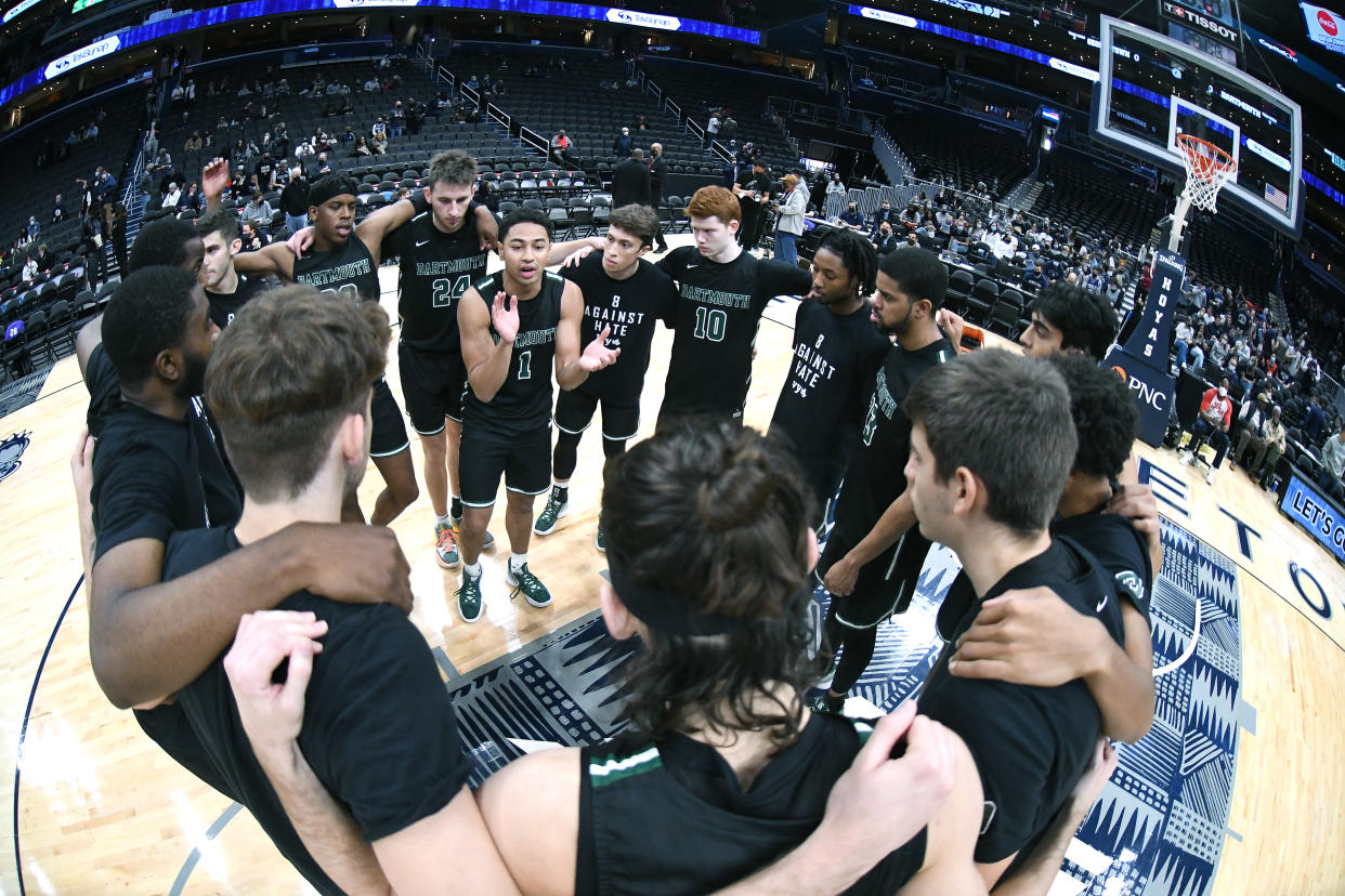 Dartmouth men's basketball players are trying to unionize. If they're successful, it could change the landscape of college athletics across the country. (Photo by Mitchell Layton/Getty Images)