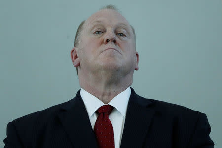 Thomas Homan, acting director of U.S. Immigration and Customs Enforcement (ICE), is seen during a town hall meeting in Sacramento, California, U.S., March 28, 2017. REUTERS/Stephen Lam
