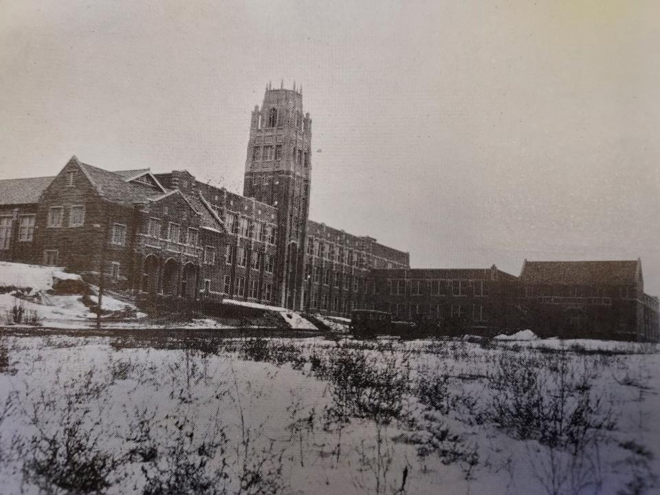 Manitowoc's Lincoln High School is seen in January 1924 when it first opened.