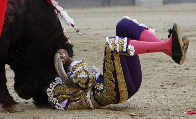 Flores got the horns at a 2013 festival. Source: EPA